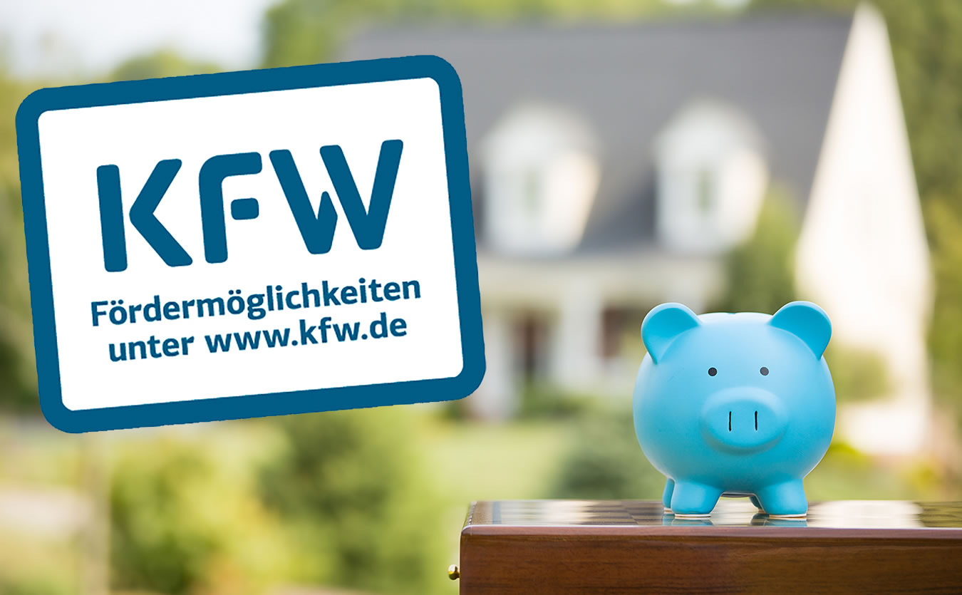 Sparschwein mit KFW-Schild